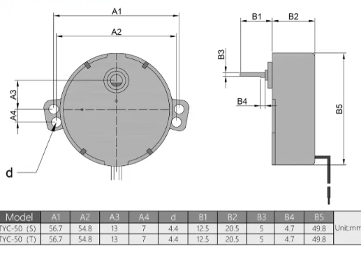 Motor Tyc 100-127v Síncrono 4w 2.53rpm Ccw/cw